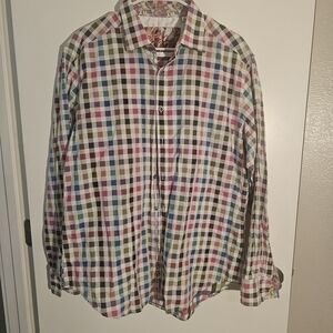 Robert Graham Colorful Plaid Button Down Shirt